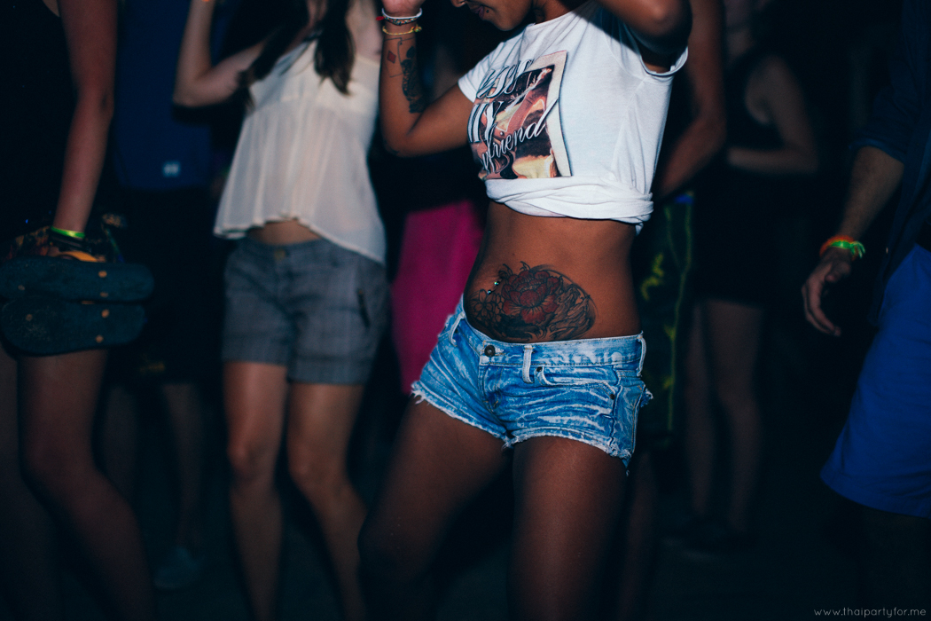 Girl with tattoos dancing