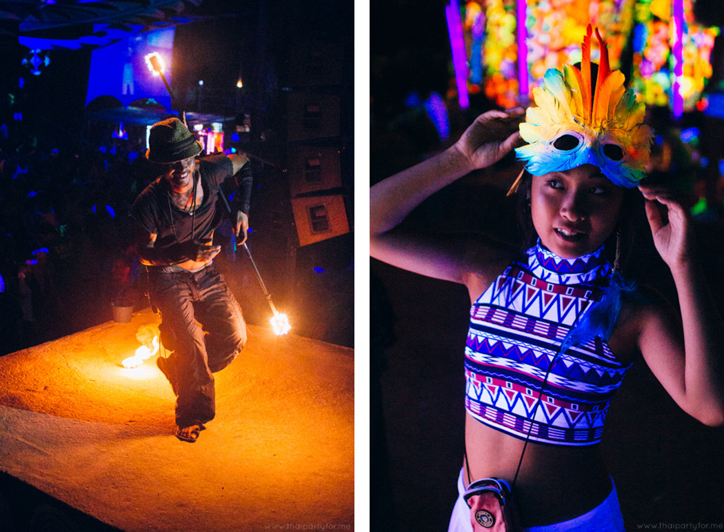 Half Moon Festival March 2014 Photo 03 Fire dancer and girl with the mask