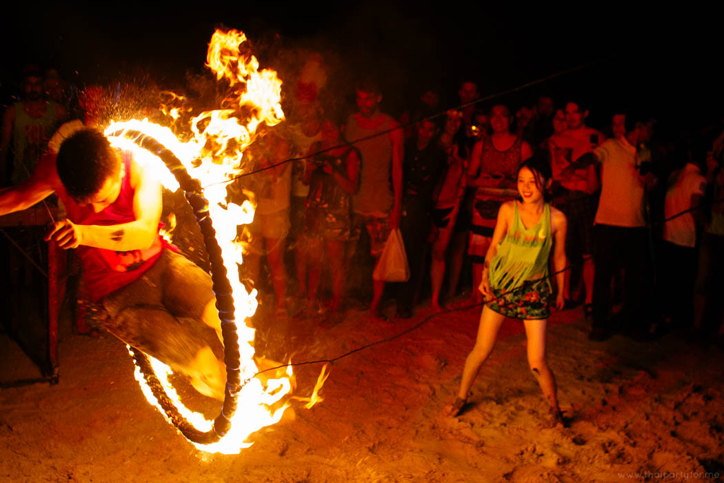 Full Moon Party September 2014 Photo 16. Jump through a burning hoop.