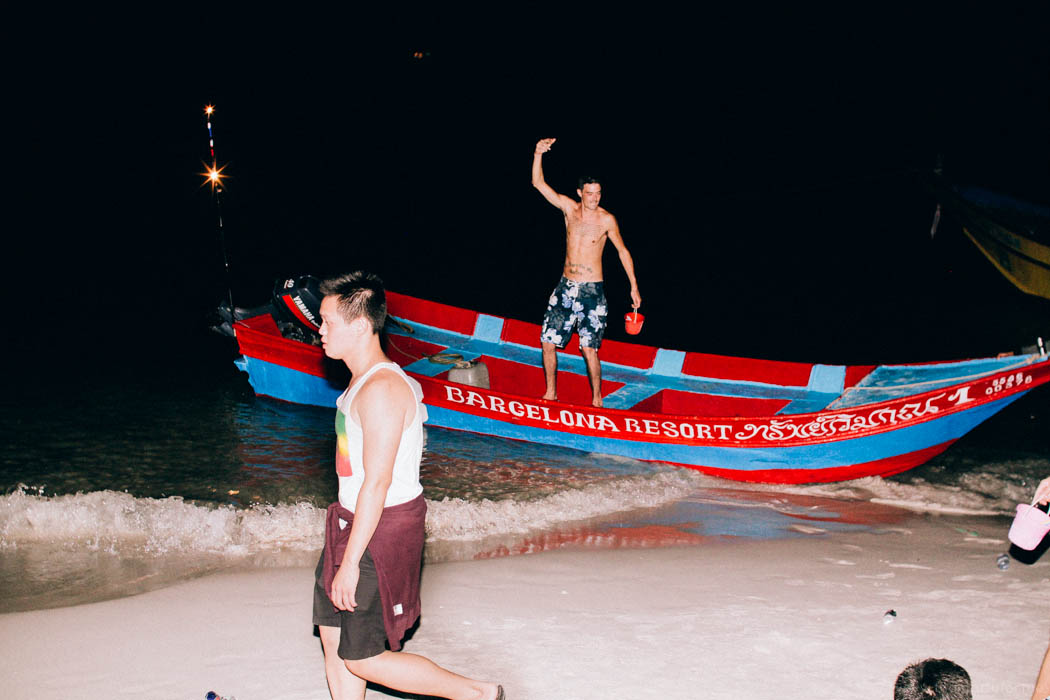 Full Moon Party September 2014 Photo 4. Man dancing on boat.