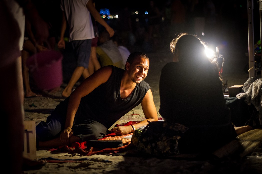 Full Moon Party 8 October 2014 Photo 5. Guy smiling.